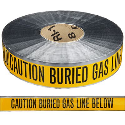 Ruban Barricade "Caution Burried Gas Line Below" 3&